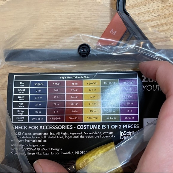 Nickelodeon Avatar Costume Zuko NWT Kids Medium 8 Boys Youth - Picture 4 of 4